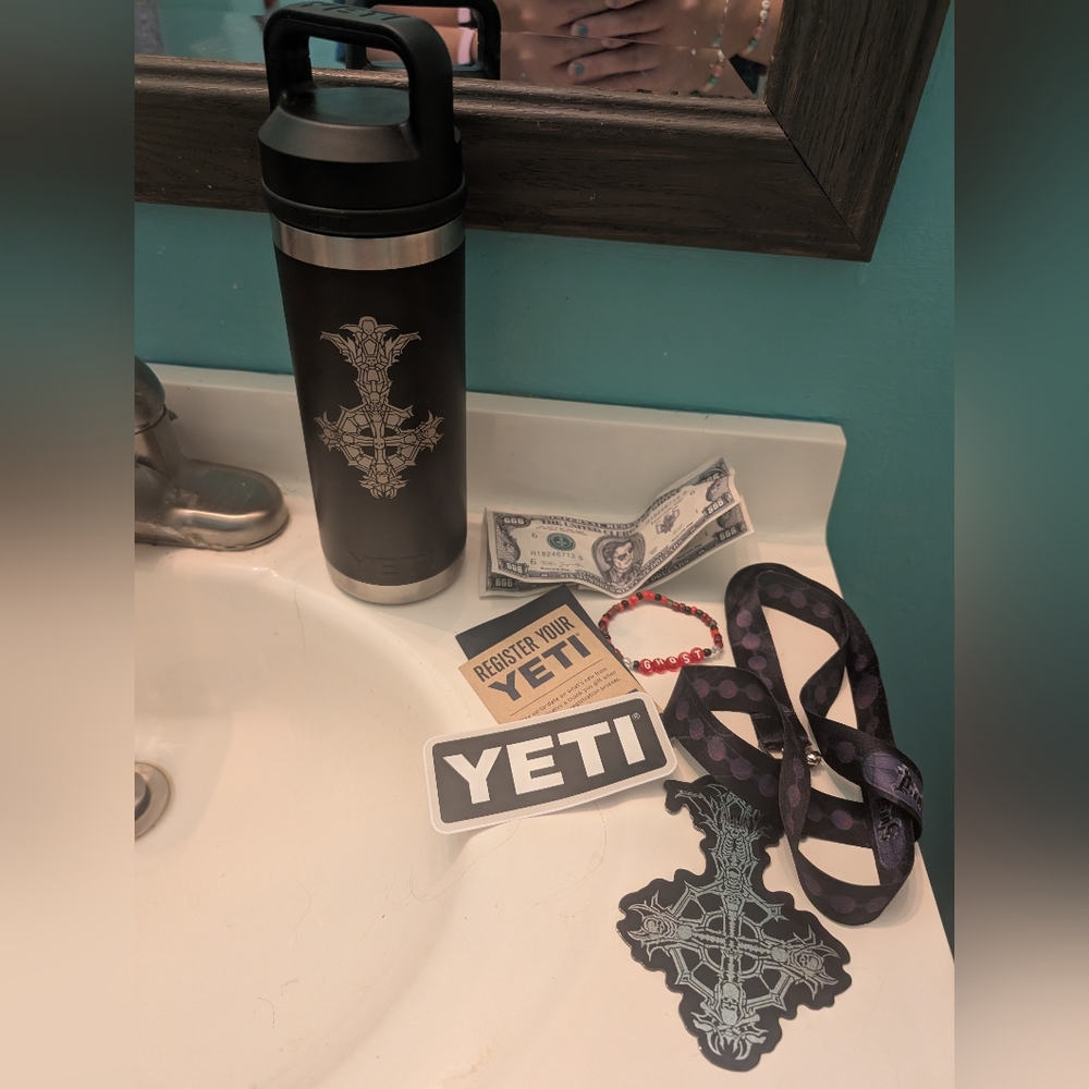 Ghost skeletour 2025 VIP Yeti Tumbler, Lanyard, Mummy Dust, And More